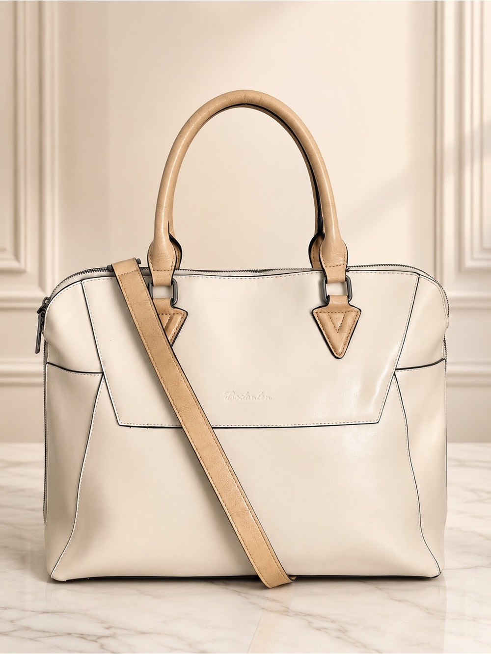 Bostanten Leather Laptop Tote Bag 15.6” Work Satchel Briefcase Crossbody Office